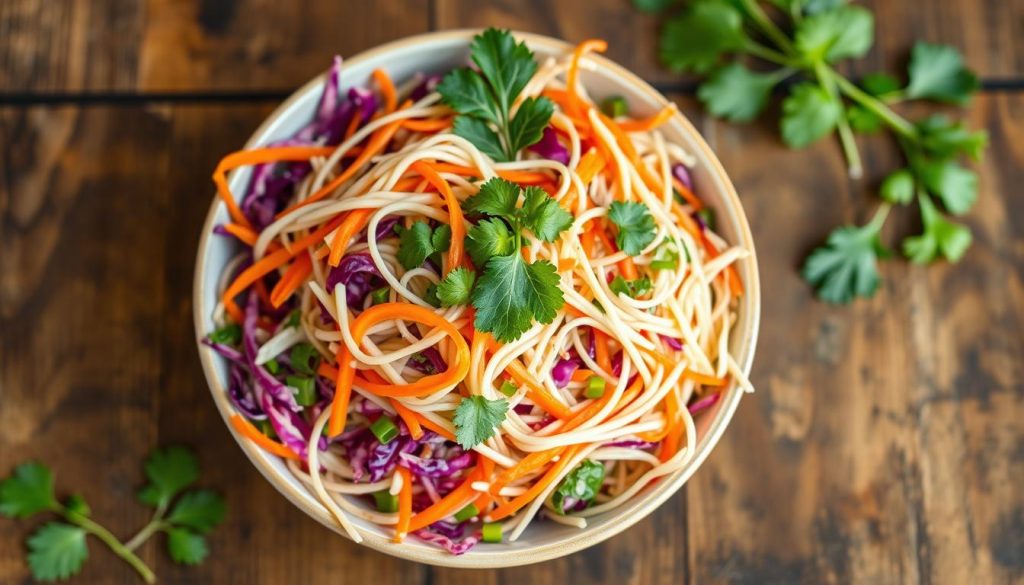 Asian Slaw with Vermicelli Brown Rice Noodles