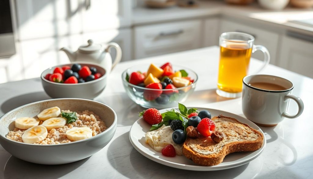 Breakfast table with low histamine foods