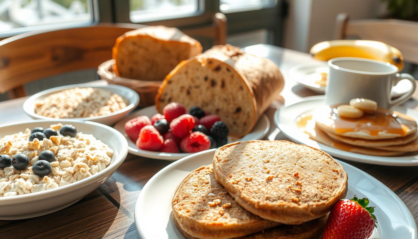 how much whole wheat during breakfast