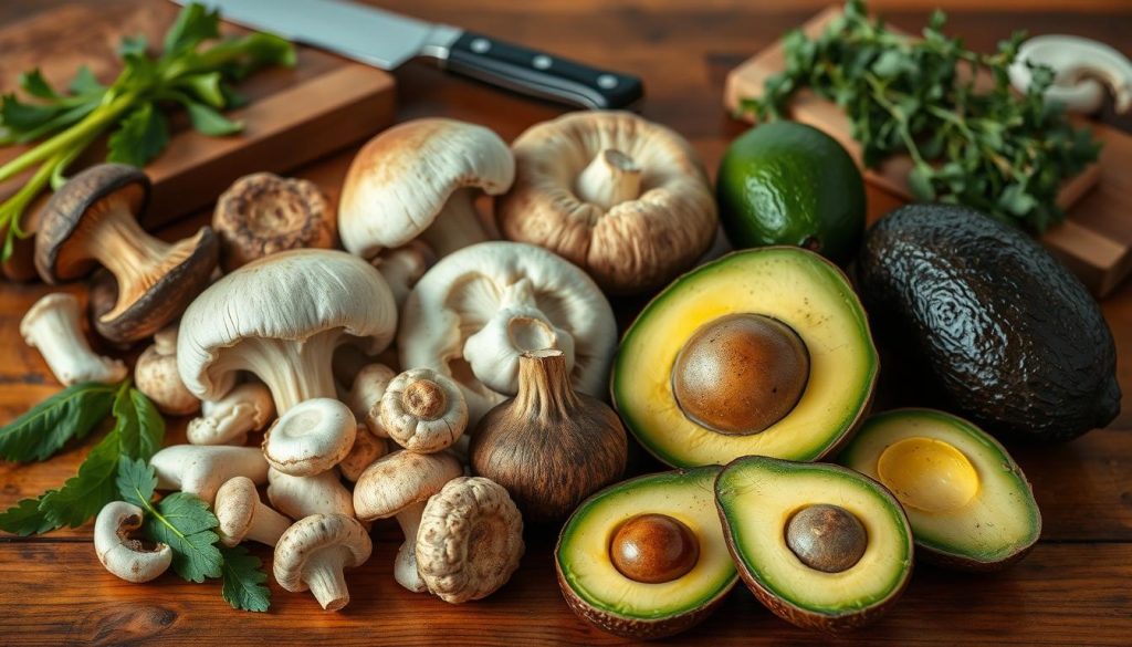 mushroom avocado ingredients